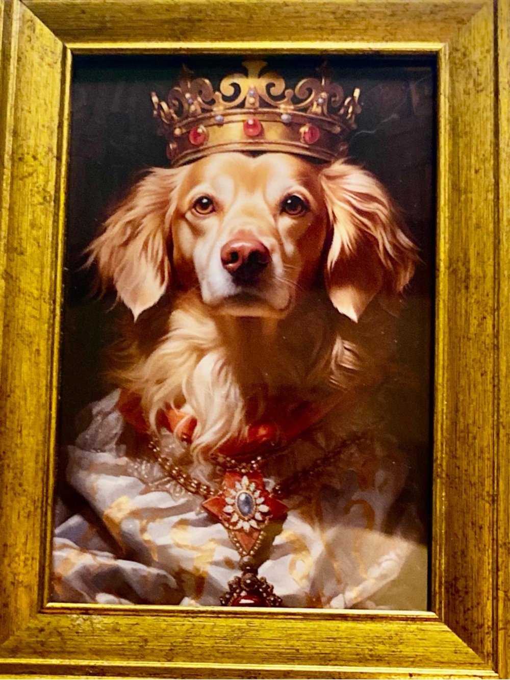 Lady Eleanor of Pembroke Framed Dog Portrait English Ralph Lauren Inspired - Picture 2 of 4